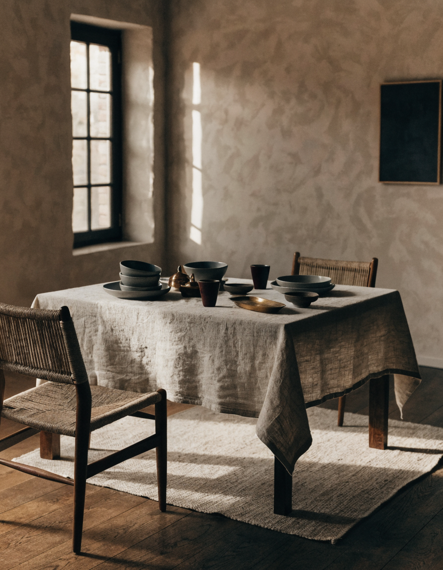 The table before people arrive